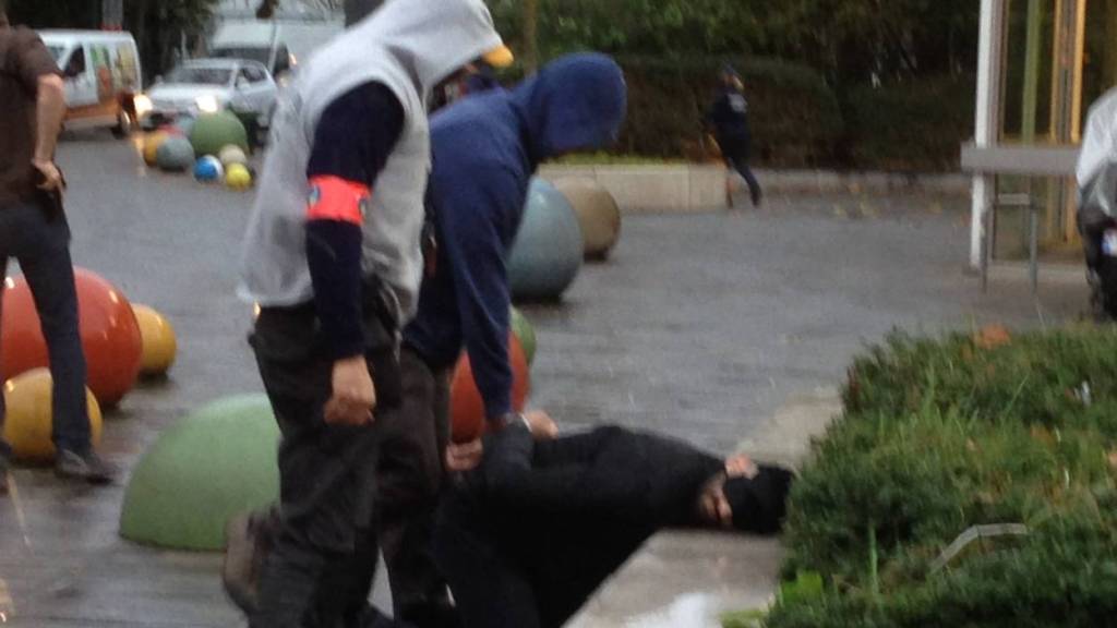 Un homme a été arrêté pendant l'opération policière. - © Sébastien GEORIS - RTBF