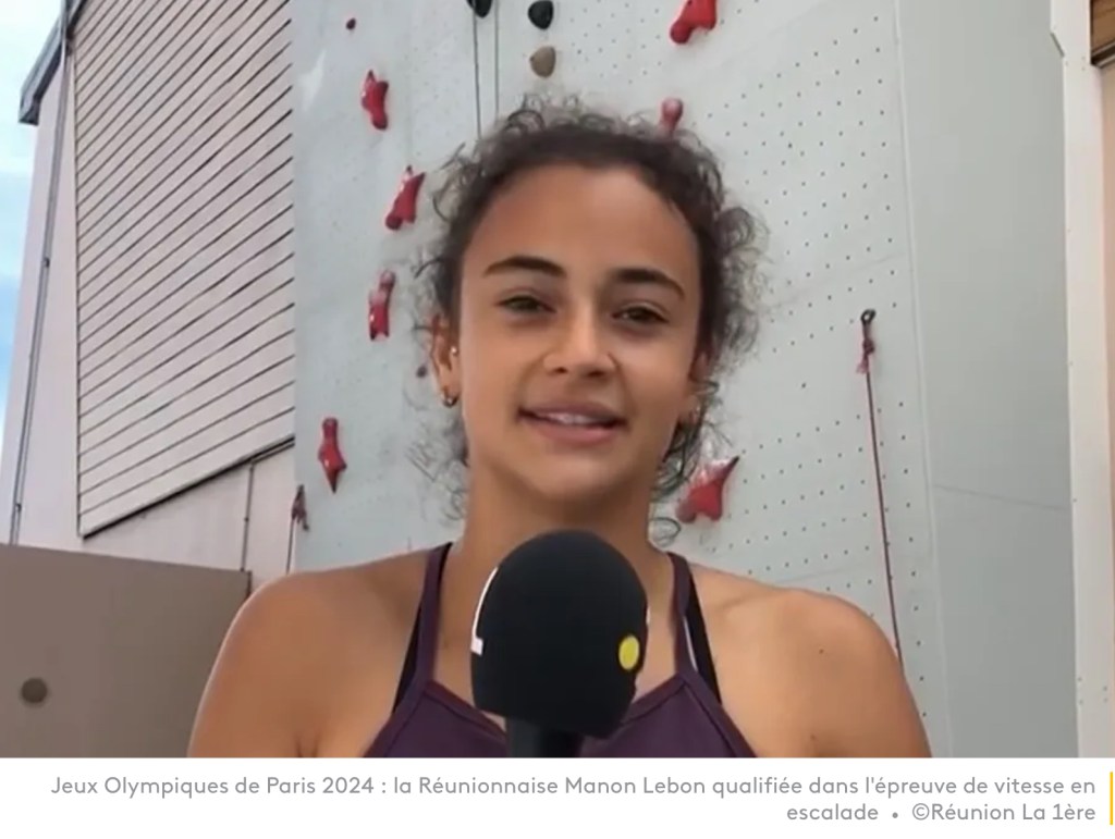 Jeux Olympiques de Paris 2024 : la Réunionnaise Manon Lebon qualifiée en escalade de&nbsp;vitesse